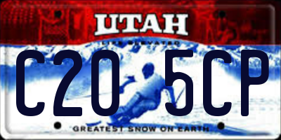 UT license plate C205CP