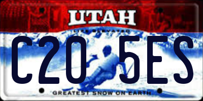 UT license plate C205ES