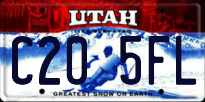 UT license plate C205FL