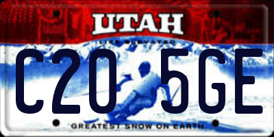 UT license plate C205GE