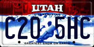 UT license plate C205HC