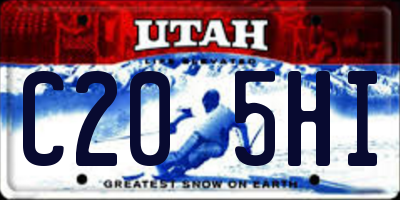 UT license plate C205HI