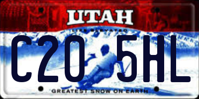 UT license plate C205HL