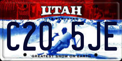 UT license plate C205JE