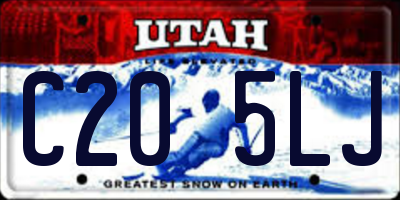 UT license plate C205LJ