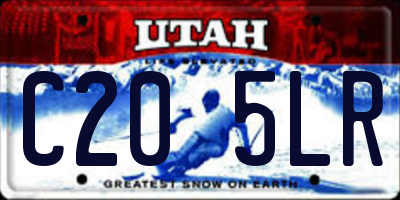 UT license plate C205LR