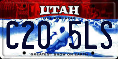 UT license plate C205LS