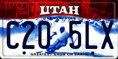 UT license plate C205LX