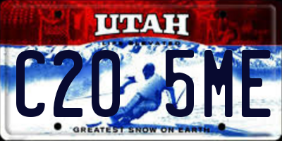 UT license plate C205ME
