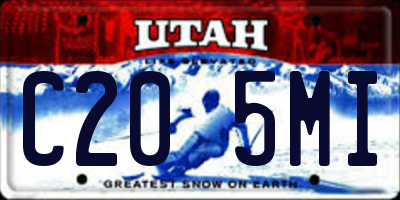 UT license plate C205MI