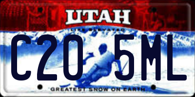 UT license plate C205ML