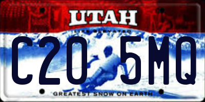 UT license plate C205MQ