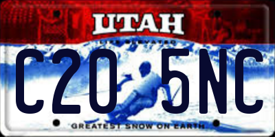 UT license plate C205NC