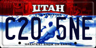 UT license plate C205NE