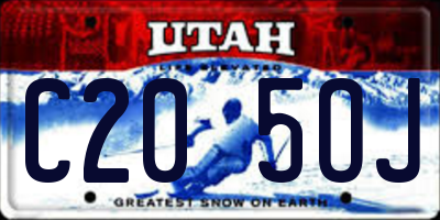 UT license plate C205OJ