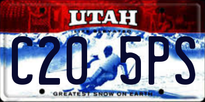 UT license plate C205PS