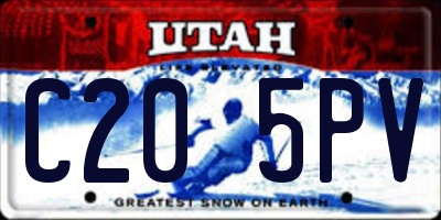 UT license plate C205PV