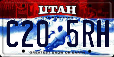 UT license plate C205RH