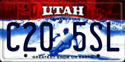 UT license plate C205SL