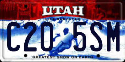 UT license plate C205SM