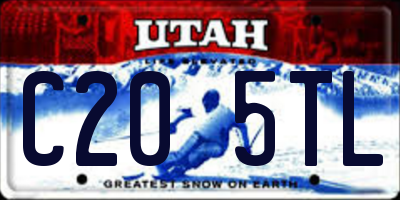 UT license plate C205TL
