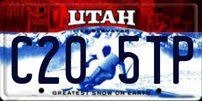 UT license plate C205TP