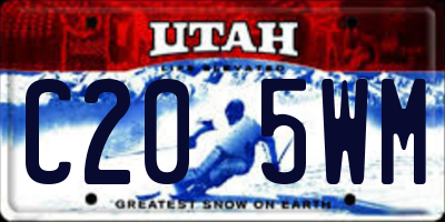 UT license plate C205WM