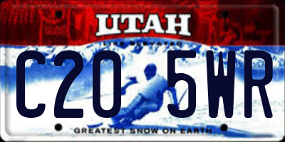 UT license plate C205WR