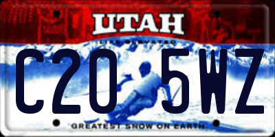 UT license plate C205WZ