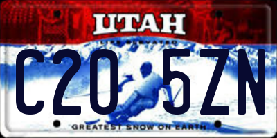 UT license plate C205ZN