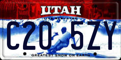 UT license plate C205ZY