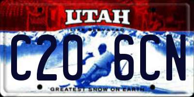 UT license plate C206CN