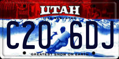 UT license plate C206DJ