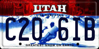 UT license plate C206IB
