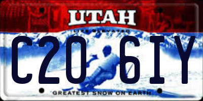 UT license plate C206IY