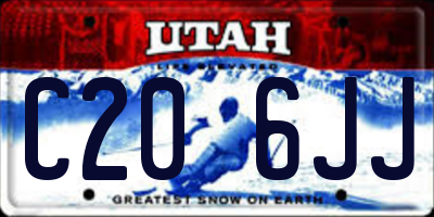 UT license plate C206JJ