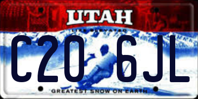 UT license plate C206JL