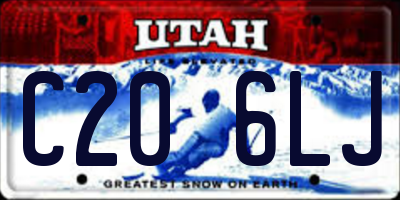 UT license plate C206LJ