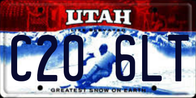 UT license plate C206LT