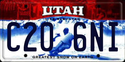 UT license plate C206NI