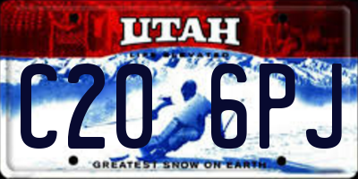 UT license plate C206PJ