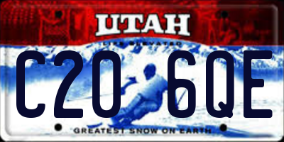 UT license plate C206QE