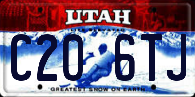 UT license plate C206TJ