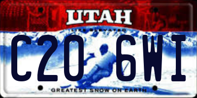 UT license plate C206WI