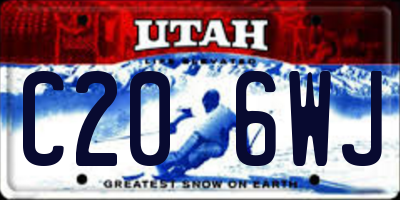 UT license plate C206WJ