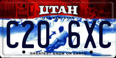 UT license plate C206XC