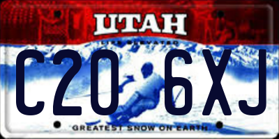 UT license plate C206XJ
