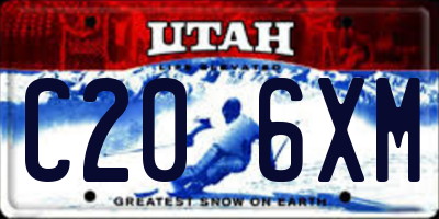 UT license plate C206XM