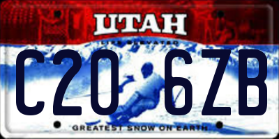 UT license plate C206ZB
