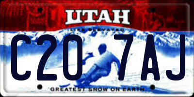 UT license plate C207AJ